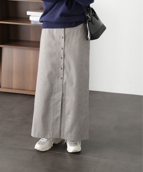 FREE'S MART（フリーズマート）の「【Sシリーズ対応】フロントボタンウエスト折り返しナロースカート（スカート・レディース・グレー系その他/ベージュ系その他/ボルドー・X-SMALL/MEDIUM/SMALL）」の10枚目の写真