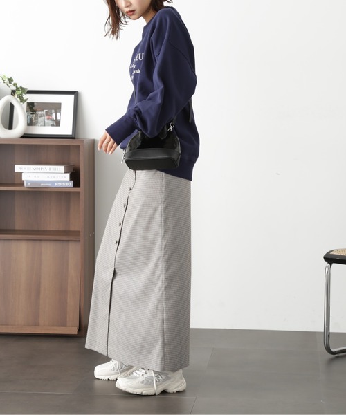 FREE'S MART（フリーズマート）の「【Sシリーズ対応】フロントボタンウエスト折り返しナロースカート（スカート・レディース・グレー系その他/ベージュ系その他/ボルドー・X-SMALL/MEDIUM/SMALL）」の14枚目の写真