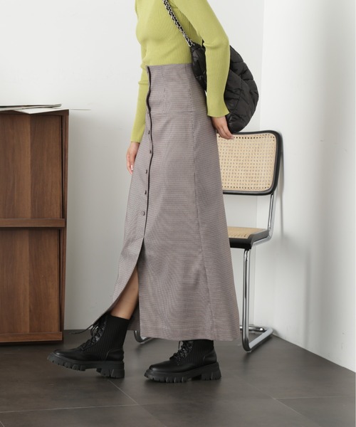 FREE'S MART（フリーズマート）の「【Sシリーズ対応】フロントボタンウエスト折り返しナロースカート（スカート・レディース・グレー系その他/ベージュ系その他/ボルドー・X-SMALL/MEDIUM/SMALL）」の19枚目の写真