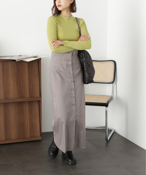 FREE'S MART（フリーズマート）の「【Sシリーズ対応】フロントボタンウエスト折り返しナロースカート（スカート・レディース・グレー系その他/ベージュ系その他/ボルドー・X-SMALL/MEDIUM/SMALL）」の22枚目の写真