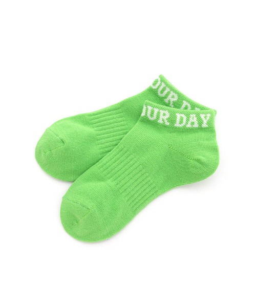 MAKE YOUR DAY（メイクユアデイ）の「アンクルソックス（ソックス/靴下・キッズ・ライム/ブラック/オフホワイト・15 /21/24/18）」の3枚目の写真