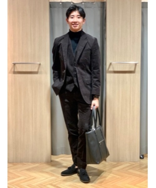 TRANS CONTINENTS(トランスコンチネンツ)の「TRANS CONTINENTS ヴィンテージコーデュロイセットアップ ベスト ブラウン(スーツベスト・メンズ・ダークブラウン・L/M)」の13枚目の写真