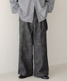 epnok | ヴィンテージライクフェイクレザーストレートスラックスパンツ(スラックス)