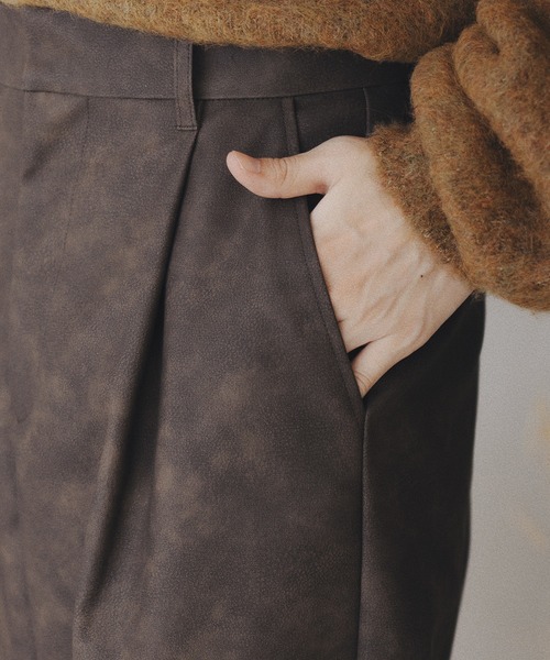 epnok（エプノック）の「ヴィンテージライクストレートスラックスパンツ（スラックス・メンズ・ブラック/ブラウン/ブラック系2/ダークグレー・LARGE/MEDIUM/SMALL）」の6枚目の写真