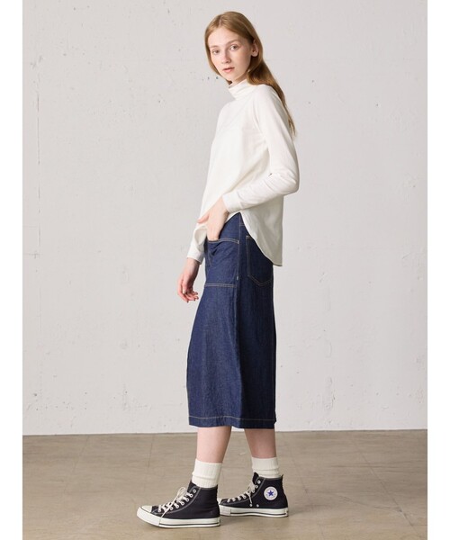 MidiUmi（ミディウミ）の「MidiUmi デニムパンツ（デニムパンツ・レディース・ブルー/ネイビー・FREE）」の7枚目の写真