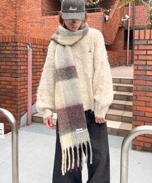 レディースのマフラー（ブラウン/茶色系・ブランドロゴ）ファッション