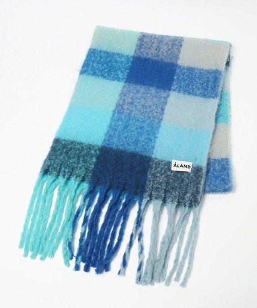 ALAND（エーランド）の「お気に入り7000件越え！【UNISEX】ALAND／チェックマフラー（マフラー・レディース・ベージュ/ピンク/ブルー/イエロー/オレンジ/ライトブルー/ピンク系その他/ブルー系その他/ブラウン/ライトグリーン/イエロー×グレー/ブルー系その他2/ピンク系その他2/桜・FREE）」の6枚目の写真