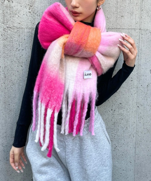 セール】お気に入り6000件越え！【UNISEX】ALAND／チェックマフラー