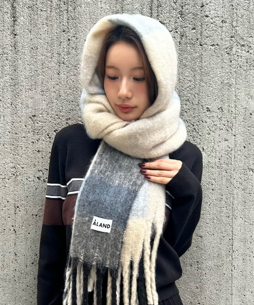 お気に入り5000件越え！【UNISEX】ALAND／チェックマフラー（マフラー