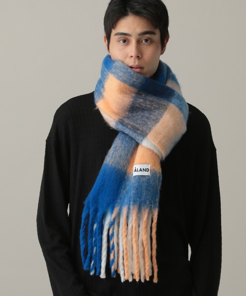 ALAND（エーランド）の「お気に入り7000件越え！【UNISEX】ALAND／チェックマフラー（マフラー・レディース・ベージュ/ピンク/ブルー/イエロー/オレンジ/ライトブルー/ピンク系その他/ブルー系その他/ブラウン/ライトグリーン/イエロー×グレー/ブルー系その他2/ピンク系その他2/桜・FREE）」の16枚目の写真