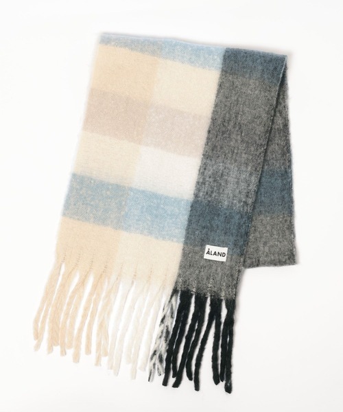 ALAND（エーランド）の「お気に入り7000件越え！【UNISEX】ALAND／チェックマフラー（マフラー・レディース・ベージュ/ピンク/ブルー/イエロー/オレンジ/ライトブルー/ピンク系その他/ブルー系その他/ブラウン/ライトグリーン/イエロー×グレー/ブルー系その他2/ピンク系その他2/桜・FREE）」の17枚目の写真