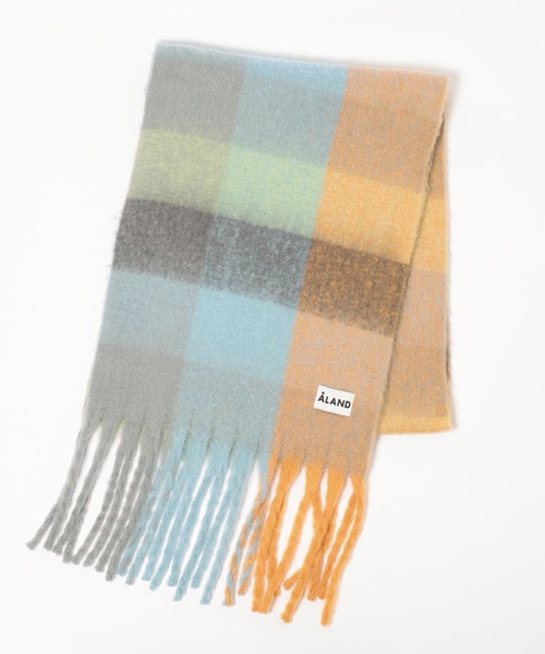 ALAND（エーランド）の「お気に入り7000件越え！【UNISEX】ALAND／チェックマフラー（マフラー・レディース・ベージュ/ピンク/ブルー/イエロー/オレンジ/ライトブルー/ピンク系その他/ブルー系その他/ブラウン/ライトグリーン/イエロー×グレー/ブルー系その他2/ピンク系その他2/桜・FREE）」の19枚目の写真