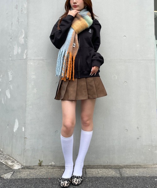 ALAND（エーランド）の「お気に入り7000件越え！【UNISEX】ALAND／チェックマフラー（マフラー・レディース・ベージュ/ピンク/ブルー/イエロー/オレンジ/ライトブルー/ピンク系その他/ブルー系その他/ブラウン/ライトグリーン/イエロー×グレー/ブルー系その他2/ピンク系その他2/桜・FREE）」の20枚目の写真