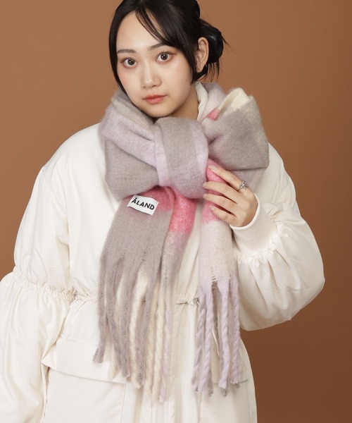 お気に入り5000件越え！【UNISEX】ALAND／チェックマフラー（マフラー