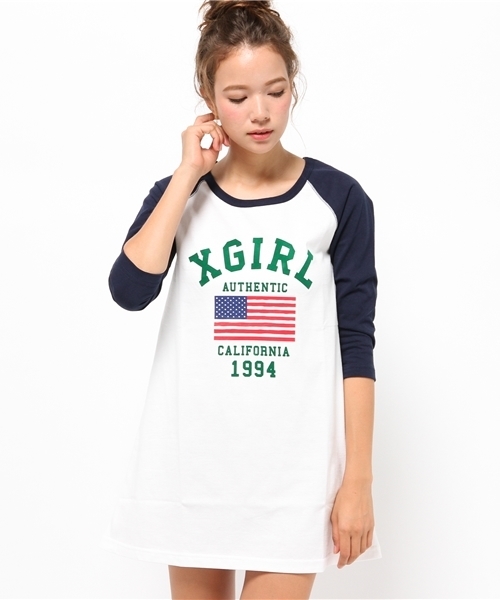 X-girl（エックスガール）の「USA B/B DRESS（ワンピース・レディース・ブラック/バーガンディー/ネイビー・1/2）」の18枚目の写真