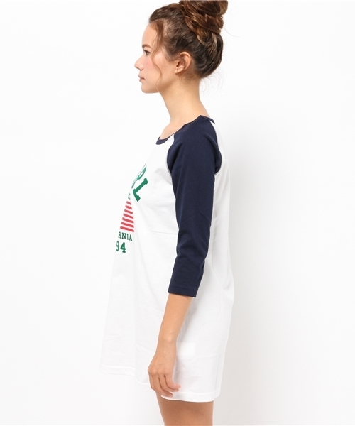 X-girl（エックスガール）の「USA B/B DRESS（ワンピース・レディース・ブラック/バーガンディー/ネイビー・1/2）」の12枚目の写真