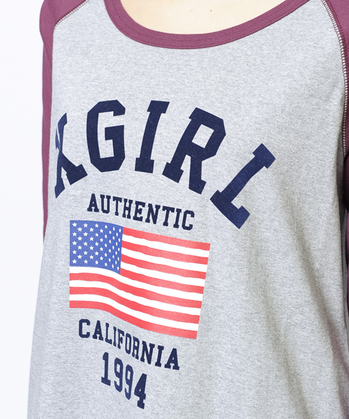 X-girl（エックスガール）の「USA B/B DRESS（ワンピース・レディース・ブラック/バーガンディー/ネイビー・1/2）」の6枚目の写真