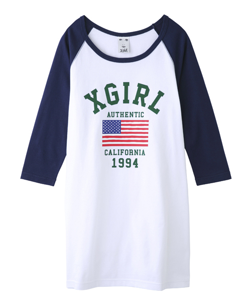 X-girl（エックスガール）の「USA B/B DRESS（ワンピース・レディース・ブラック/バーガンディー/ネイビー・1/2）」の7枚目の写真