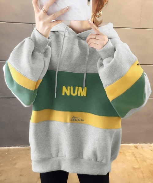 Miniministore(ミニミニストア)の「裏起毛 レディース パーカー フード付き(スウェット・レディース・ブルー/ライトグレー/ベージュ/グリーン/レッド・2XL)」の1枚目の写真
