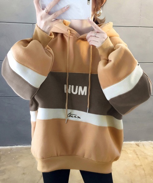 Miniministore(ミニミニストア)の「裏起毛 レディース パーカー フード付き(スウェット・レディース・ブルー/ライトグレー/ベージュ/グリーン/レッド・2XL)」の13枚目の写真