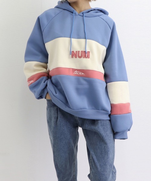 Miniministore(ミニミニストア)の「裏起毛 レディース パーカー フード付き(スウェット・レディース・ブルー/ライトグレー/ベージュ/グリーン/レッド・2XL)」の17枚目の写真