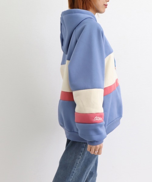 Miniministore(ミニミニストア)の「裏起毛 レディース パーカー フード付き(スウェット・レディース・ブルー/ライトグレー/ベージュ/グリーン/レッド・2XL)」の19枚目の写真