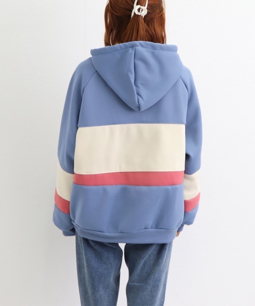 Miniministore(ミニミニストア)の「裏起毛 レディース パーカー フード付き(スウェット・レディース・ブルー/ライトグレー/ベージュ/グリーン/レッド・2XL)」の20枚目の写真
