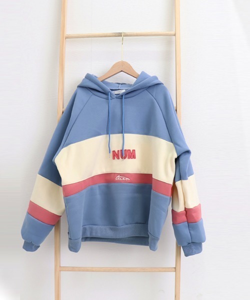 Miniministore(ミニミニストア)の「裏起毛 レディース パーカー フード付き(スウェット・レディース・ブルー/ライトグレー/ベージュ/グリーン/レッド・2XL)」の21枚目の写真