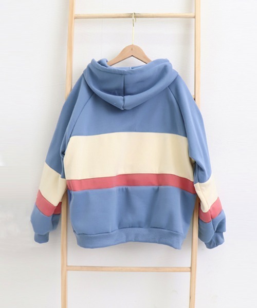 Miniministore(ミニミニストア)の「裏起毛 レディース パーカー フード付き(スウェット・レディース・ブルー/ライトグレー/ベージュ/グリーン/レッド・2XL)」の22枚目の写真