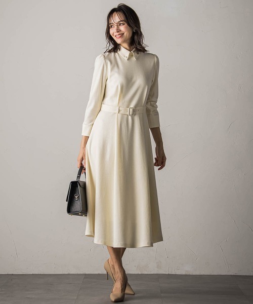 ビアッジョブルー パール ワンピース セール 50%OFF】ビアッジョブルー Viaggio Blu シフォンプリーツ