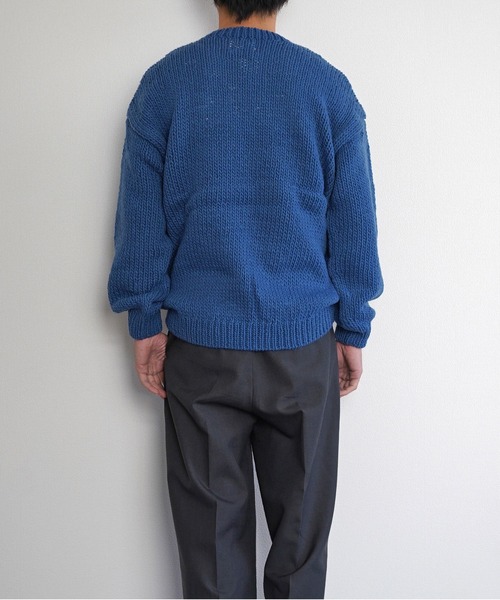 bukht（ブフト）の「【bukht ブフト】Peruvian Hand-Knit Sweat　ハンドニットセーター（ニット/セーター・メンズ・マスタード/ダークブラウン/ブルー/オレンジ/パープル・ONE SIZE）」の12枚目の写真