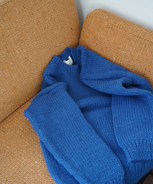 bukht（ブフト）の「【bukht ブフト】Peruvian Hand-Knit Sweat　ハンドニットセーター（ニット/セーター・メンズ・マスタード/ダークブラウン/ブルー/オレンジ/パープル・ONE SIZE）」の13枚目の写真