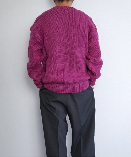 bukht（ブフト）の「【bukht ブフト】Peruvian Hand-Knit Sweat　ハンドニットセーター（ニット/セーター・メンズ・マスタード/ダークブラウン/ブルー/オレンジ/パープル・ONE SIZE）」の16枚目の写真