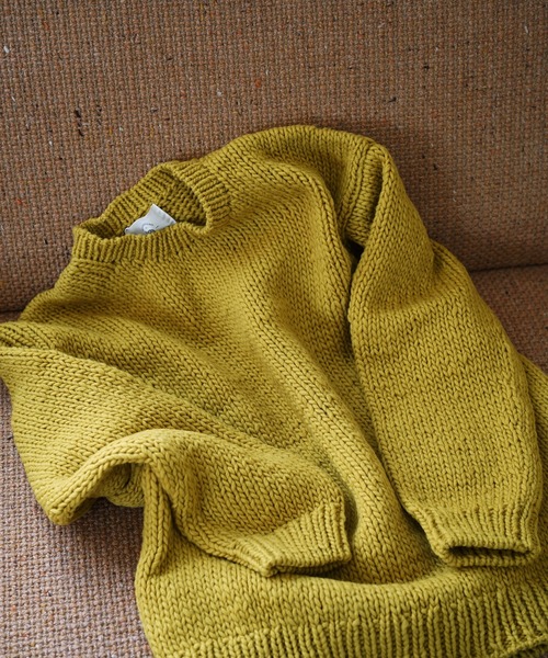 bukht（ブフト）の「【bukht ブフト】Peruvian Hand-Knit Sweat　ハンドニットセーター（ニット/セーター・メンズ・マスタード/ダークブラウン/ブルー/オレンジ/パープル・ONE SIZE）」の20枚目の写真