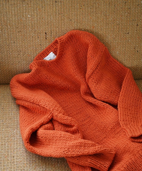 bukht（ブフト）の「【bukht ブフト】Peruvian Hand-Knit Sweat　ハンドニットセーター（ニット/セーター・メンズ・マスタード/ダークブラウン/ブルー/オレンジ/パープル・ONE SIZE）」の22枚目の写真