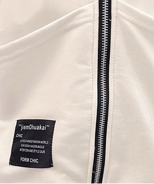 Miniministore(ミニミニストア)の「ジップアップパーカーレディーススウェット(パーカー・レディース・ホワイト×ブラック/ブラック×グレー・XL)」の18枚目の写真