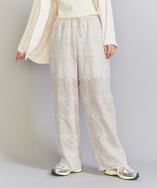 セルロースナイロン エンブロイダリー パンツ　2024ss BEAUTY&YOUTH UNITED ARROWS（ビューティーアンドユース