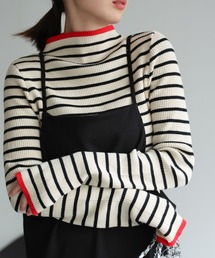 sakishimatokyo | ＜新色追加＞【サムホール付き】リブ配色ニットプルオーバー/フィンガーホール(ニット/セーター)