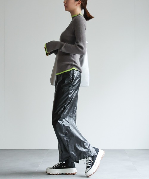 sakishimatokyo(サキシマトーキョー)の「<新色追加>【サムホール付き】リブ配色ニットプルオーバー/フィンガーホール(ニット/セーター・レディース・アイボリー/ブラック/レッド/グレー/ブルー・FREE)」の8枚目の写真