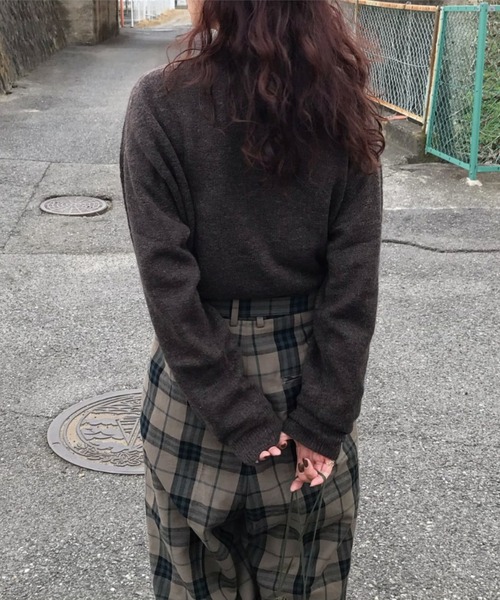 ord（オルド）の「ord/オルド/ショートモヘアクルーネックニット（ニット/セーター・レディース・ブラウン/グレー/ベージュ・LARGE/MEDIUM）」の11枚目の写真