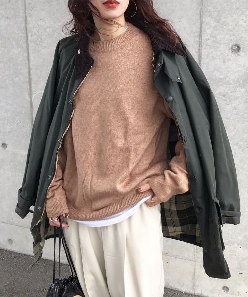 ord（オルド）の「ord/オルド/ショートモヘアクルーネックニット（ニット/セーター・レディース・ブラウン/グレー/ベージュ・LARGE/MEDIUM）」の16枚目の写真