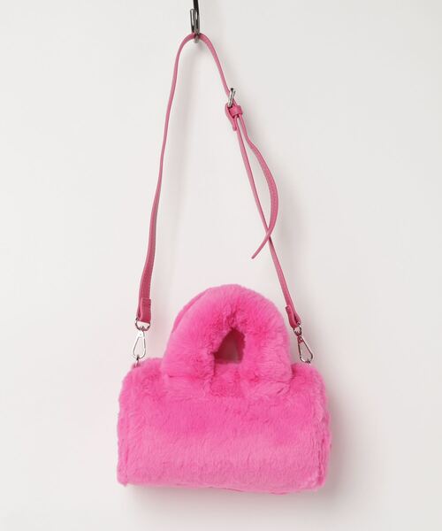 atmos pink（アトモスピンク）の「atmos pink ファー ミニバッグ（ハンドバッグ・レディース・カーキ/ピンク/ネイビー・FREE）」の22枚目の写真