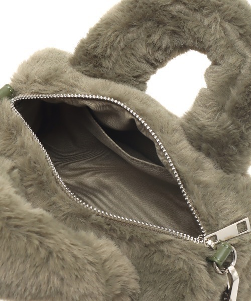 atmos pink（アトモスピンク）の「atmos pink ファー ミニバッグ（ハンドバッグ・レディース・カーキ/ピンク/ネイビー・FREE）」の21枚目の写真