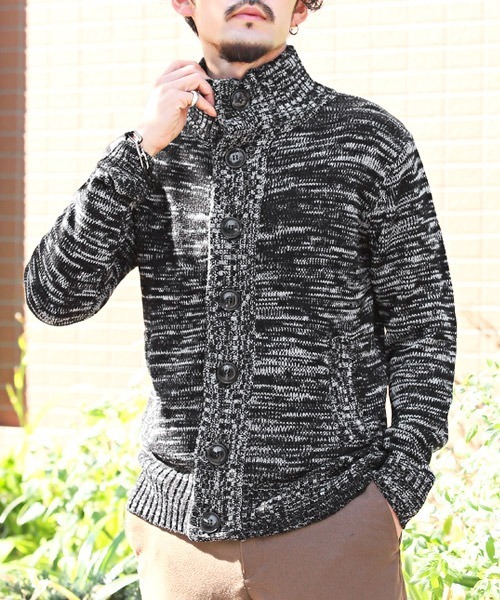 Стэнд хай нек кардидж/кардиган (Stand High Neck Cardigan)