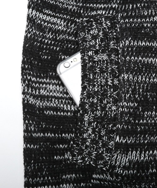 LUXSTYLE(ラグスタイル)の「スタンドハイネックカーディガン(カーディガン/ボレロ・メンズ・ブラック/ブラックミックス・M/L)」の16枚目の写真