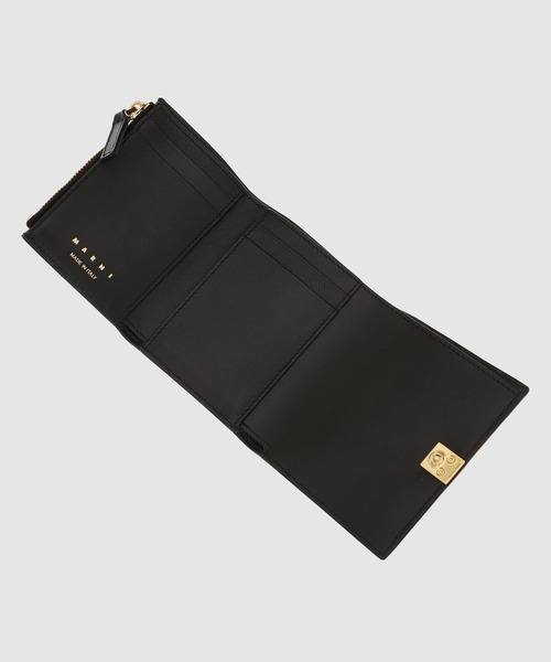 MARNI（マルニ）の「PALMELLATO CALF LEATHER / 三つ折りウォレット（財布・レディース・ブラック/ベージュ・ONE SIZE）」の7枚目の写真