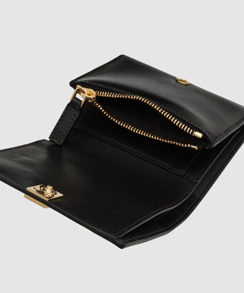 MARNI（マルニ）の「PALMELLATO CALF LEATHER / 三つ折りウォレット（財布・レディース・ブラック/ベージュ・ONE SIZE）」の9枚目の写真