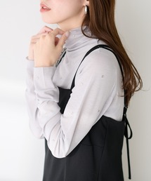 natural couture | ホットフィックスシアーハイネックTOPS(Tシャツ/カットソー)