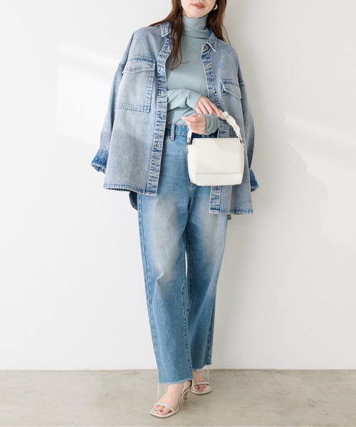 natural couture(ナチュラルクチュール)の「ホットフィックスシアーハイネックTOPS(Tシャツ/カットソー・レディース・ブルー系その他/ブラック/ライトグレー/オフホワイト・FREE)」の22枚目の写真