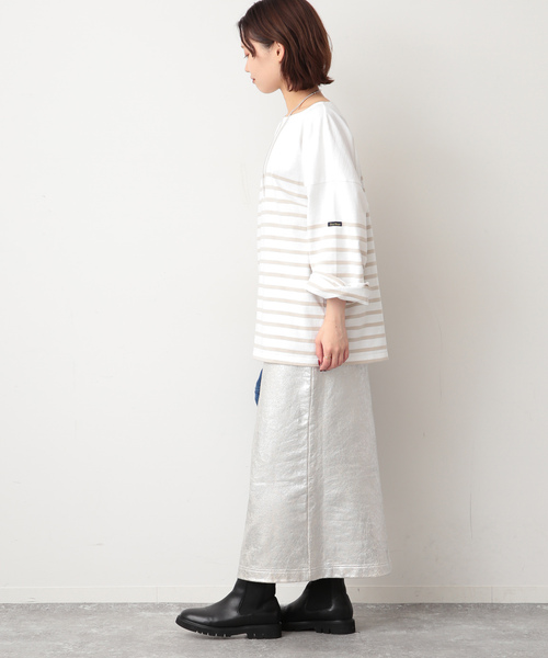 Le Minor（ルミノア）の「【LE MINOR/ルミノア 】SLOBE別注 NAVAL BORDER（Tシャツ/カットソー・レディース・ベージュ/ブルー/カーキ/イエロー/ピンク・FREE）」の15枚目の写真